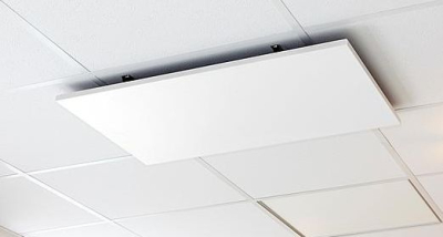 Infrared radiator Ceiling assembly Steel powder coated 587 x 1167 x 60mm